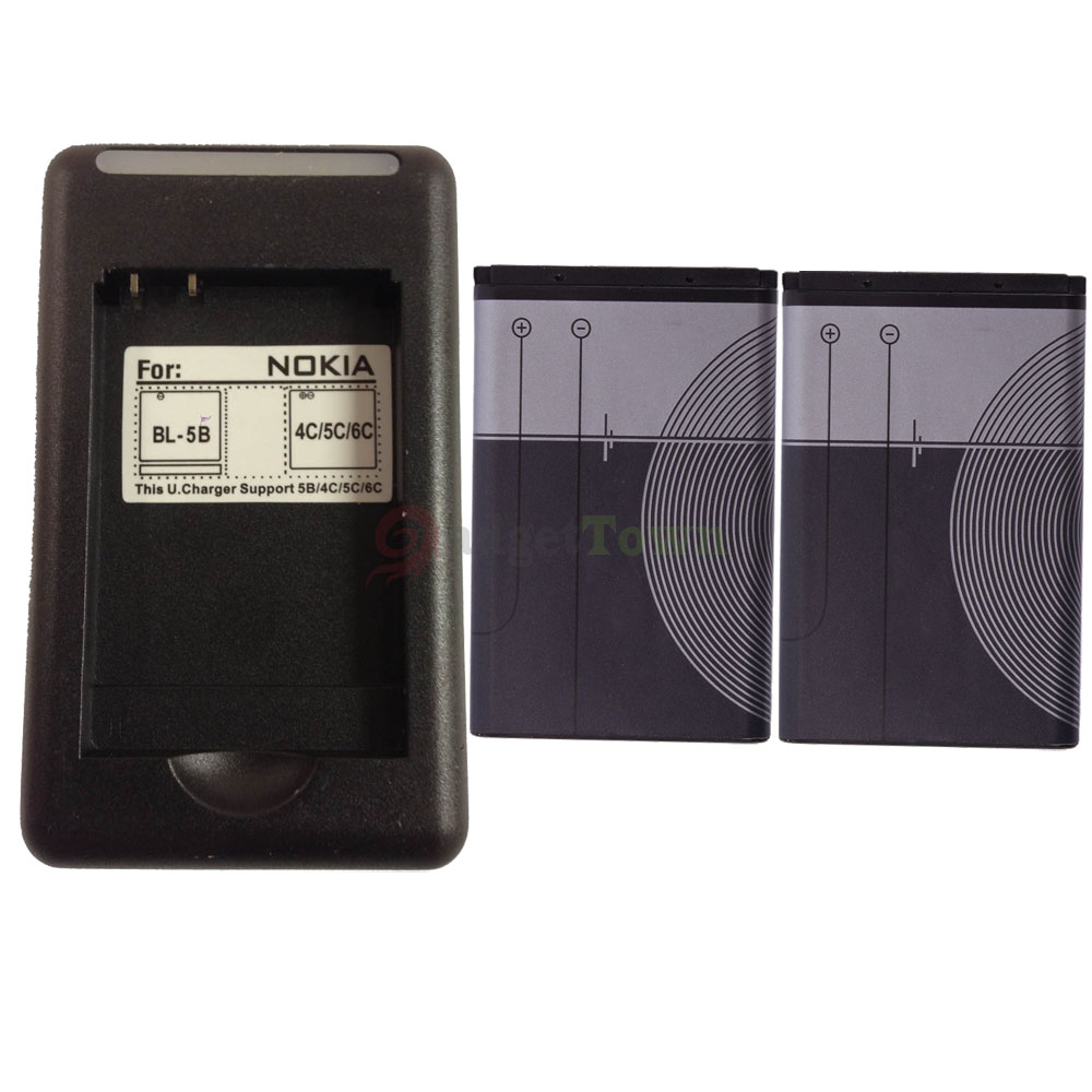 2x BL5C Battery + Wall Charger for Nokia 1100 3100 3120 6030 6230 6600 6680 N70 eBay